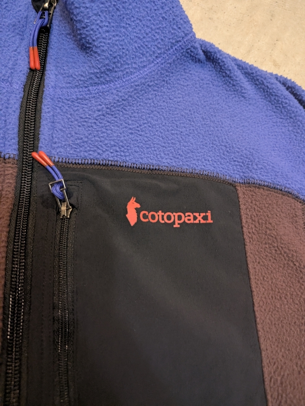 Cotopaxi Abrazo Fleece Mens S Brown Blue 1/2 Zip Outdoor Gorpcore - Picture 3 of 7